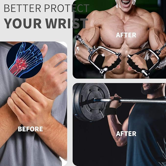 Gym Gloves for Men Women, Padded Weightlifting Wrist Wrap Workout Exercise Glove