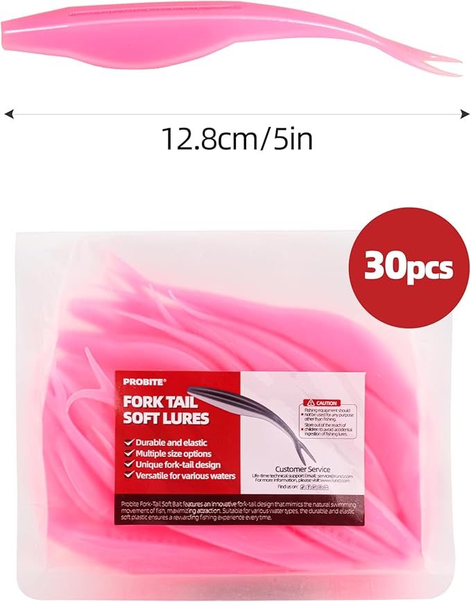 Forked Tail Soft Baits- Realistic Jerk Bait & Fluke Action Soft Lures for Bass, Trout & Crappie - Versatile Freshwater & Saltwater Fishing Bait (2.75"-5")