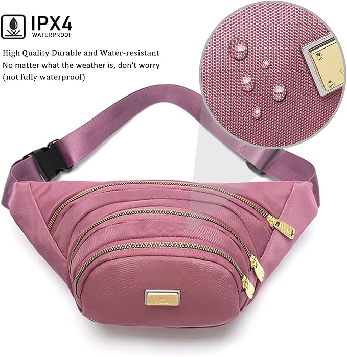 DAITET Crossbody Fanny Pack for Men&Women,Large Waist Bag & Hip Bum Bag with Adjustable Strap for Outdoors Workout Traveling Casual Running Hiking Cycling