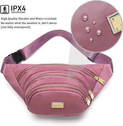 DAITET Crossbody Fanny Pack for Men&Women,Large Waist Bag & Hip Bum Bag with Adjustable Strap for Outdoors Workout Traveling Casual Running Hiking Cycling