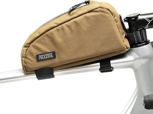 Onedrop Bike Frame Bag - Water Resistant Top Tube Bike Bag with Durable Cordura Fabric, Front Bicycle Storage & Bikepacking Pouch, Cycling Accessories for Biking Travel (Coyote)