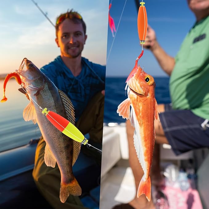 Fishing Bobbers Floats Set Foam Snap on Float Weighted Bobbers Fishing Push Button Snap-on Bobbers Spring Oval Fishing Floats Fishing Bobbers Assortment