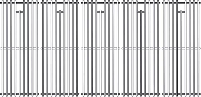 9MM 16517 Grill Grates Replacement for Bull Grill Replacement Parts, BBQ Bull Brahma 5 Burner 57568, 57569, 57568CE, 19” Lion Premium 40” 4 Burner L90000, 90000, 65073 Stainless Steel Grids