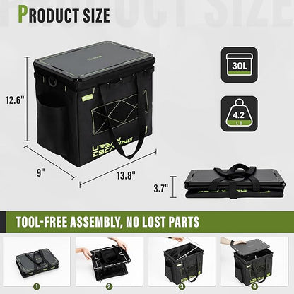 Alocs Folding Camping Table - Beach Table - 30L Tactical Bag with IGT Top Board for Outdoor, Camping Kitchen, Picnic, Travel