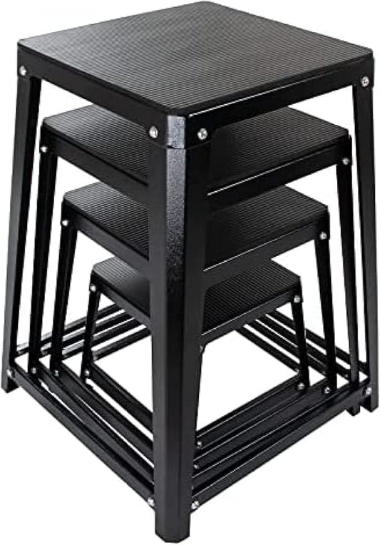 Plyometric Platform Box, Plyometric Box Jump Set For Home Gym Training, Conditioning, Strength Training