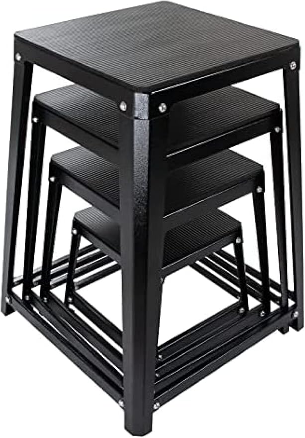 Plyometric Boxes Steel Plyo Box Fitness Exercise Jump Box For Home Gym Plyometric Jumping Exercises