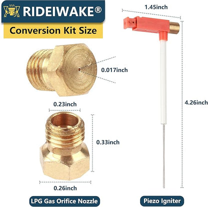Piezo Ignitor Piezo Spark Ignition Kit Electrode lgniter and Brass Jet Nozzle Misting Nozzle LPG Gas Orifice Pipe Replacement for Camping & Backpacking Stove Burner Heater （4 Pack)