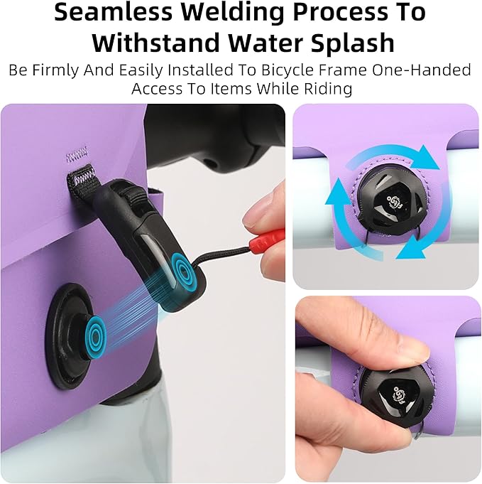 Rhinowalk Bike Top Tube Bag Bike Frame Bag Fully Waterproof and Stable Bicycle Frame Bag Bicycle Bag Professional Cycling Accessories for Mountain Road Bike