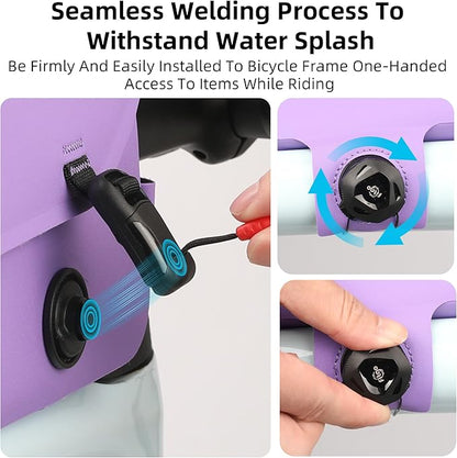 Rhinowalk Bike Frame Bag with Magnetic Flap Waterproof Bicycle Top Tube Bag Bikepacking Cycling Tools Storage Bag for MTB Road Bike