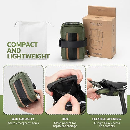 ROCKBROS Bike Saddle Bag -Lightweight and Portable Under Seat Bag for Mountain Road Bikes