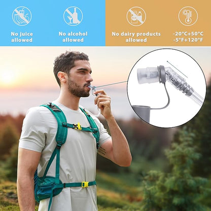 N NEVO RHINO Hydration Bladder 2L-3L,Water Reservoir for Hiking Backpack Leak Proof Water Storage Bladder,BPA-Free Water Pouch Hydration Pack for Camping Cycling Running
