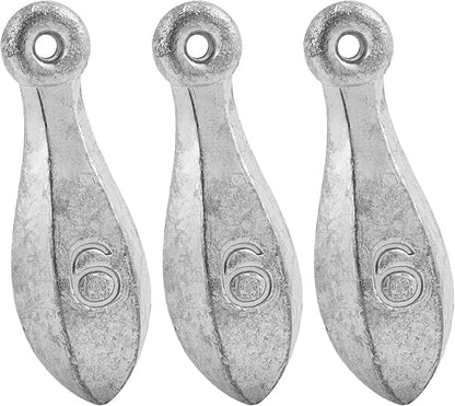 Dr.Fish Bank Sinkers Lead Fishing Weights, 1-32oz/2LB, Freshwater Catfishing Weights River Channel Surf Fishing Saltwater