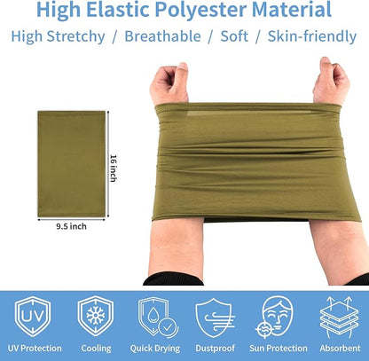 5 Pack Neck Gaiter Face Cover for UV Sun Protection, Dustproof Breathable Cooling Gator for Men Women Outdoor Sports