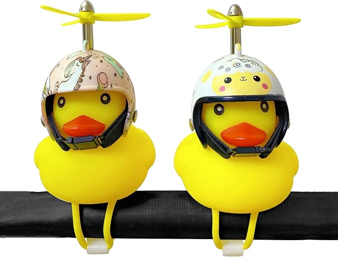 Lovely Yellow Duck Bike Bell, Kids Bike Horn, Rubber Yellow Duck Bicycle Accessories with LED Light - for Kids Toddler Children Adults Sport Outdoor