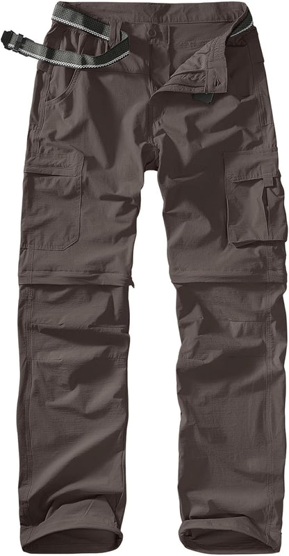 Mens Hiking Pants Convertible Quick Dry Zip Off Fishing Travel Safari Pants