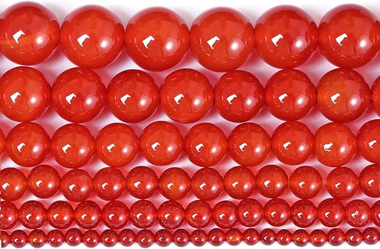 4MM 86PCS Natural Stone Red Agate Loose Beads for Jewelry Making DIY Bracelet Semi Precious 1 Strand