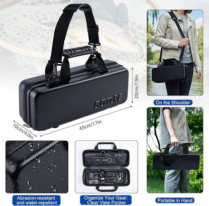 Goture Fishing Rod and Reel Combo - Carbon Fiber Telescopic Fishing Pole - Spinning Reel 9+1 Shielded Bearings Stainless Steel BB - A