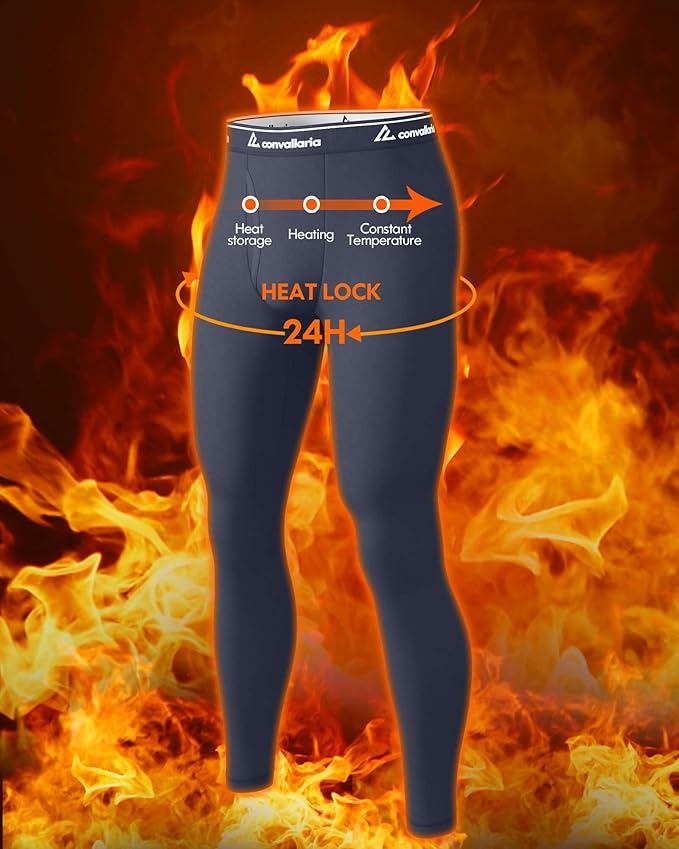 Men's Thermal Pants Fleece Lined Long Johns Compression Bottom Athletic Base Layer Cold Weather Gear 1 2 4 Pcs
