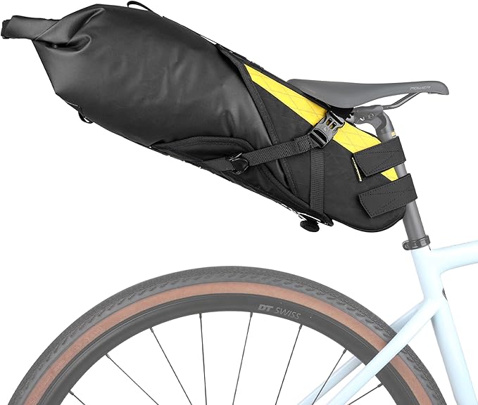 Rhinowalk Waterproof Bicycle Saddle Bag Large Capacity Bike Bag Under Seat Bag 14L Rainproof Mountain Road Bike Seat Bag Bicycle Bag Professional Cycling Accessories-Black&Yellow