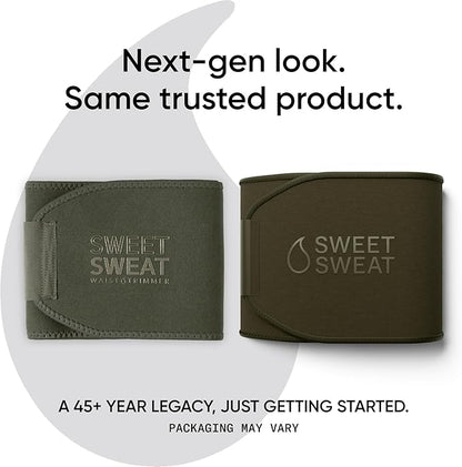Sports Research Sweet Sweat Waist Trimmer (Core Series) - Premium Sweat Enhancing Fitness Band for Women & Men