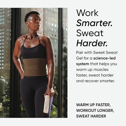Sports Research Sweet Sweat Waist Trimmer (Core Series) - Premium Sweat Enhancing Fitness Band for Women & Men