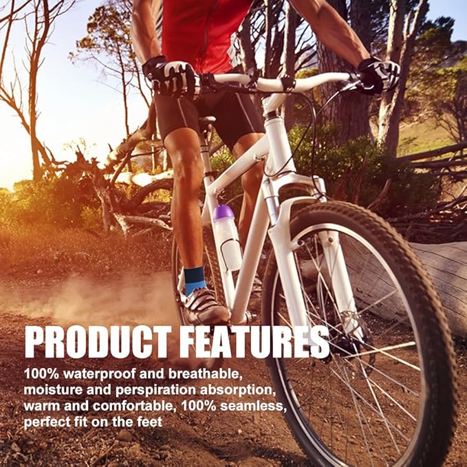 RANDY SUN Waterproof Breathable Socks, [SGS Certified] Unisex Novelty Skiing Trekking Hiking Wading Trail Socks