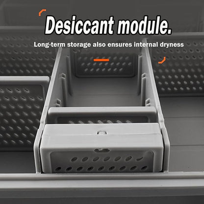 Deluxe Fishing Tackle Box, Waterproof 3600 and 3700 Tackle Trays, Organizer with Removable Dividers, Sealed Lure Box and Terminal Tackle Storage (2, 3700 Orange)