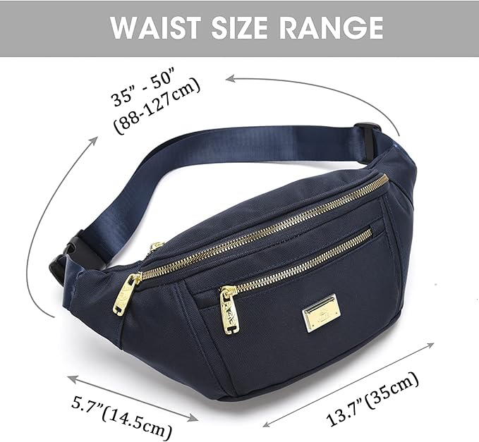 DAITET Crossbody Fanny Pack for Men&Women,Large Waist Bag & Hip Bum Bag with Adjustable Strap for Outdoors Workout Traveling Casual Running Hiking Cycling
