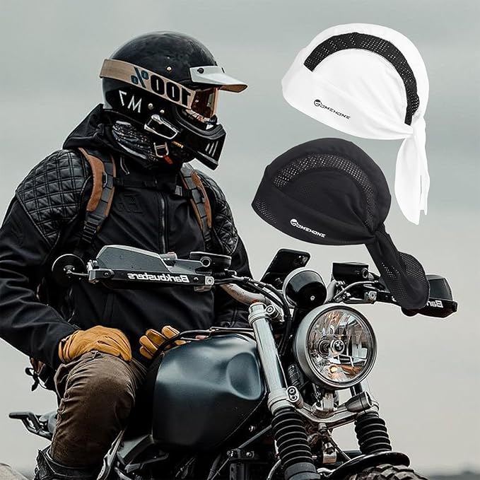 Men's Breathable Cycling Bandanas Outdoor Sweat-Wicking Cycling Caps Motorcycle Helmet Liners