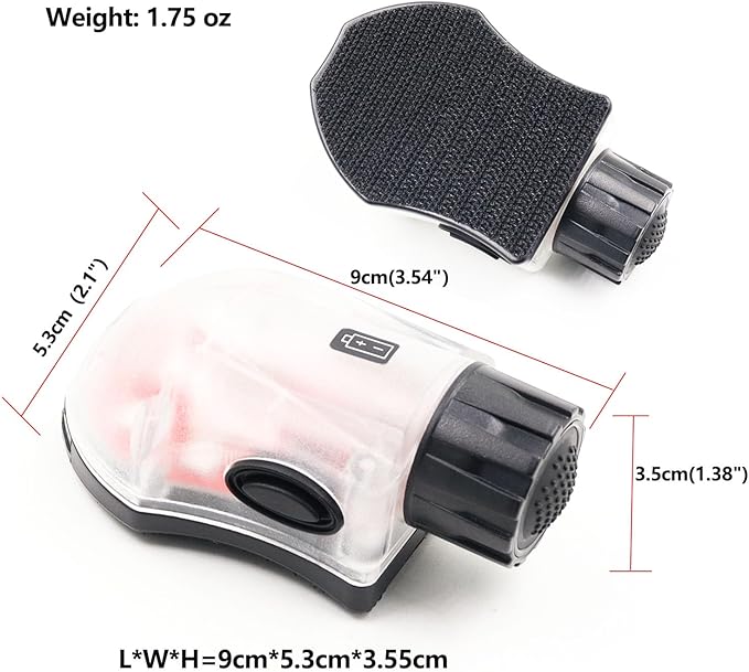 Tactical Helmet Light IR Strobe Military Identification Light with LED Visible Light Constant-on & Strobe Survival Signal Light (Black-Red)