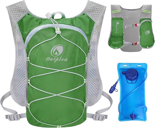 Small Lightweight Hydration Backpack with 2L Water Bladder for Race, Lightweight Running Water Vest for Hiking