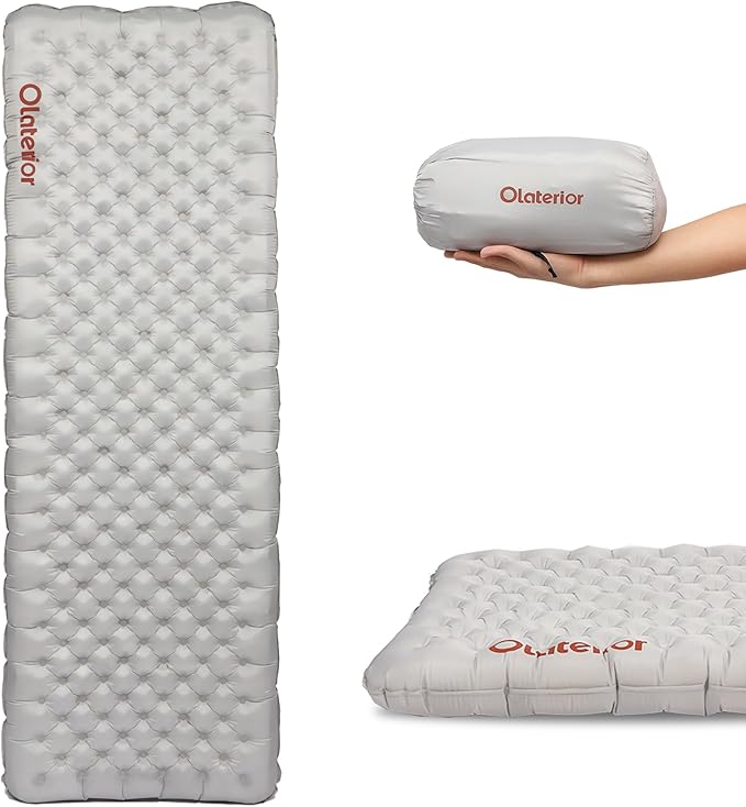 Ultralight Sleeping Pad 28oz, 7.2 R Insulated Inflatable Sleeping Pad, Lightweight Sleeping Mat for Camping, Hiking, Backpacking, Climbing with Inflatable Bag, Regular (70.9 × 23.6in)