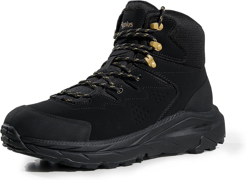 Men’s Waterproof Hiking Boots Lightweight Comfortable Durable Slip-Resistant All-Terrain Mid Shoes for Outdoor & Daily Wear