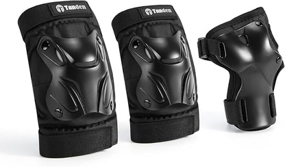 Skating Protective Gear Knee and Elbow Pads Wrist Guards for Roller Skating Skateboarding, Skate Pads Adult Knee Pads