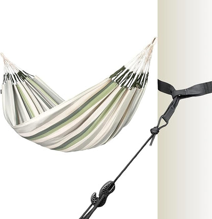 La Siesta® Large Double Brisa Classic Hammock & TreeMount, Trees Beams Posts Suspension Kit - Indoor Outdoor Hammock Swing, Weather Resistant, Cedar