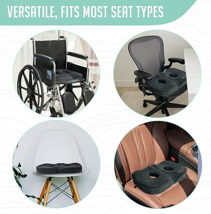 Foldable Sit Bone Seat Cushion - for Sit Bone Pain, Hip, Butt, Ischial Tuberosity, Hamstrings, and Sciatica Pain Relief - for Home, Office, and Driving…