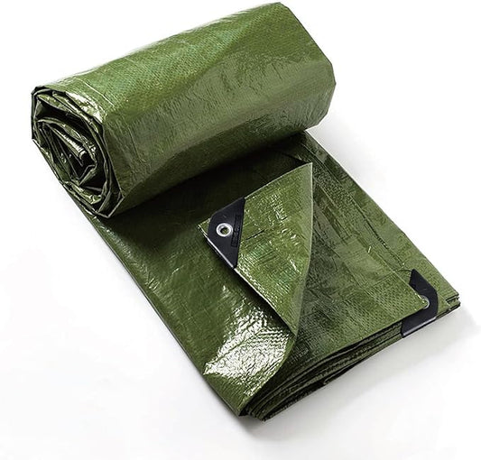 GUARD SHIELD Tarp Green 10x12 Feet Multi Purpose Waterproof Poly Tarp Cover 5mil