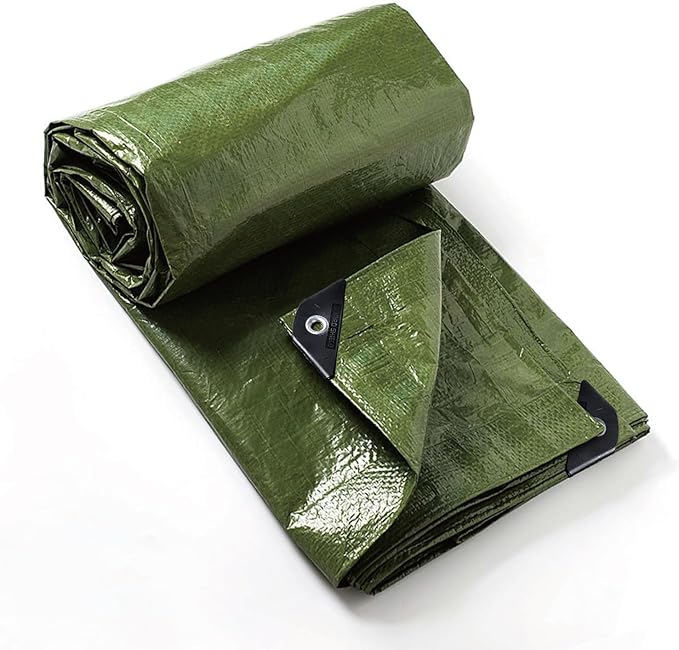 GUARD SHIELD Tarp Green 12x16 Feet Multi Purpose Waterproof Poly Tarp Cover 5mil