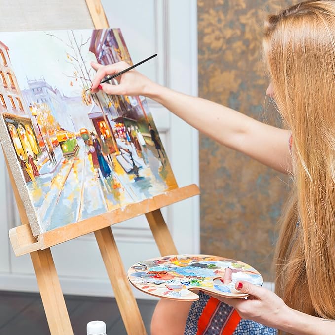 Kolinsky Sable Miniature Paint Brushes - Golden Maple 7pcs Detail Paint Brushes Drybrushes for Acrylic Watercolor, Small Fine Detail Paint Brush Set for Mini Paints (Black)