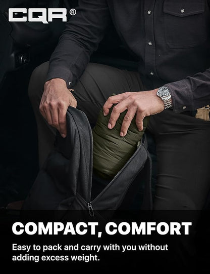 CQR Men's Lightweight Insulated Jacket, Windproof Packable Water Resistant Warm Active Coat for Hiking Work Outdoor Tactical