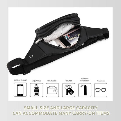 DAITET Crossbody Fanny Pack for Men&Women,Large Waist Bag & Hip Bum Bag with Adjustable Strap for Outdoors Workout Traveling Casual Running Hiking Cycling