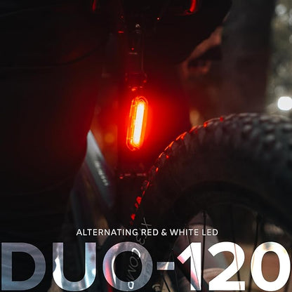 NP NIGHT PROVISION BX-300 USB Rechargeable LED Bike Light Set Front and Back Cycling Safety Lights Best Headlight with New DUO-120 USB Tail Light for Adults Kids Men Women