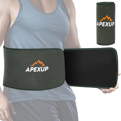 APEXUP Sweat Waist Trainer for Women and Men, Neoprene Waist Trimmer Belt Slimming Sweat Band with Removable Lumbar Support