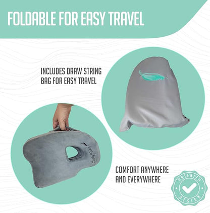 Premium Foldable Piriformis Cushion - Piriformis Pain and Sciatic Pain Relief Cushion - for Home & Office Use, Perfect for Travel or Driving