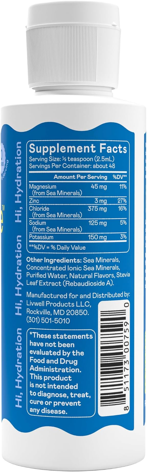 Hi-Lyte Electrolytes for Fasting, Immune Support and Rapid Hydration | Tropicals | NO Calories NO Sugar | 20%+ More Potassium, Magnesium & Zinc