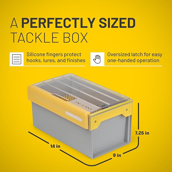 Plano Edge Master Crankbait XL Tackle Storage | Premium Tackle Organization with Rust Prevention, Clear/Yellow