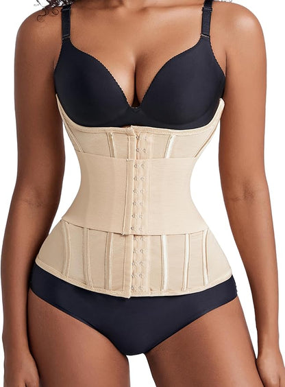 GainKee Waist Trainer Corset for Women Tummy Control Waist Cincher Trimmer Body Shaper Workout Girdle Belly Band