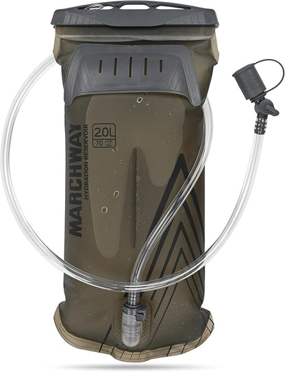MARCHWAY Lightweight TPU Hydration Bladder 2L/3L for Hydration Packs, Slide-Seal Wide Mouth Water Reservoir Bag with Carry Handle for Hiking, Cycling, Running, Camping, Travel