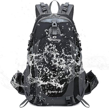 FENGDONG 40L Waterproof Lightweight Outdoor Daypack Hiking,Camping,Travel Backpack for Men Women Black