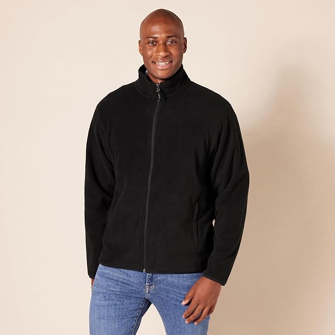 Amazon Essentials Men's Full-Zip Fleece Jacket (Available in Big & Tall)